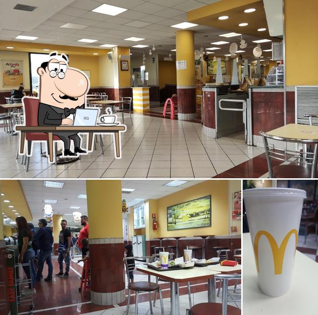 Questa è la immagine che presenta la interni e bevanda di McDonald's Napoli Doganella