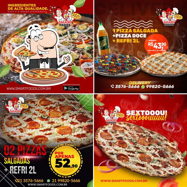 Consiga pizza no Smart Foods