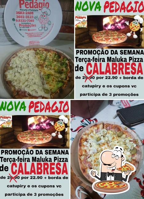 Escolha pizza no Nova Pedágio Pizzaria E Pastelaria