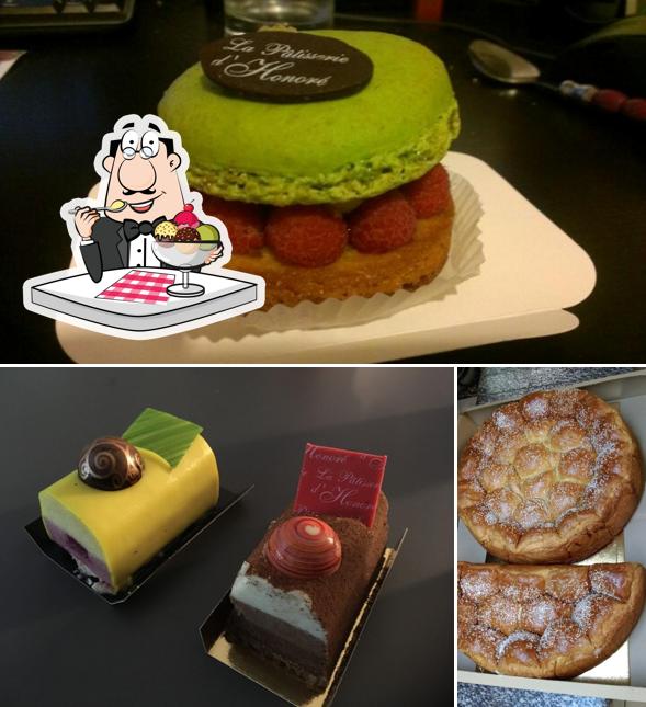 La Boulangerie d'Honoré sert une variété de desserts