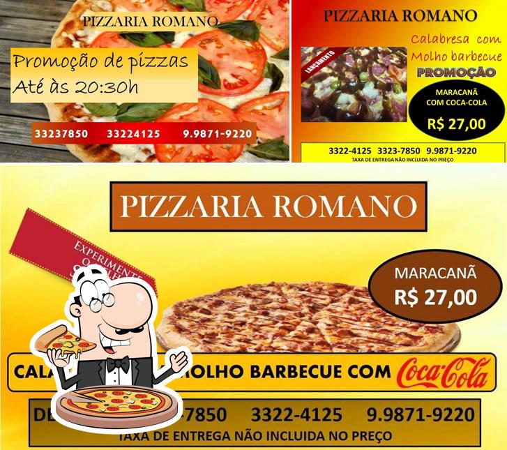 Peça pizza no Romano Grill