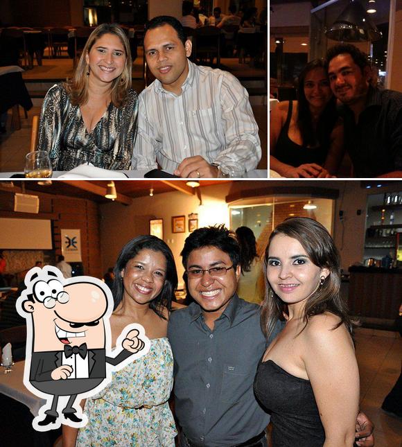 A ilustração da interior e balcão de bar a Ponto da Picanha