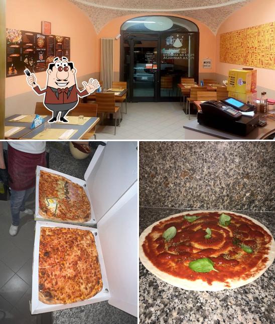 Questa è la foto che presenta la cibo e interni di Royal Pizza