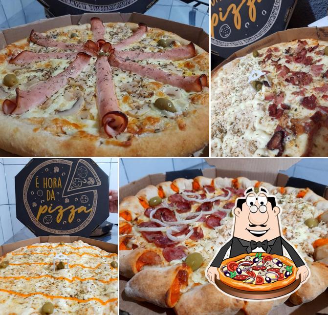 Escolha pizza no Universo do sabor pizzaria e petiscaria
