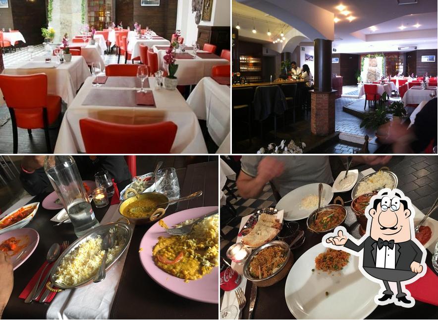 The photo of interior and food at Namaste