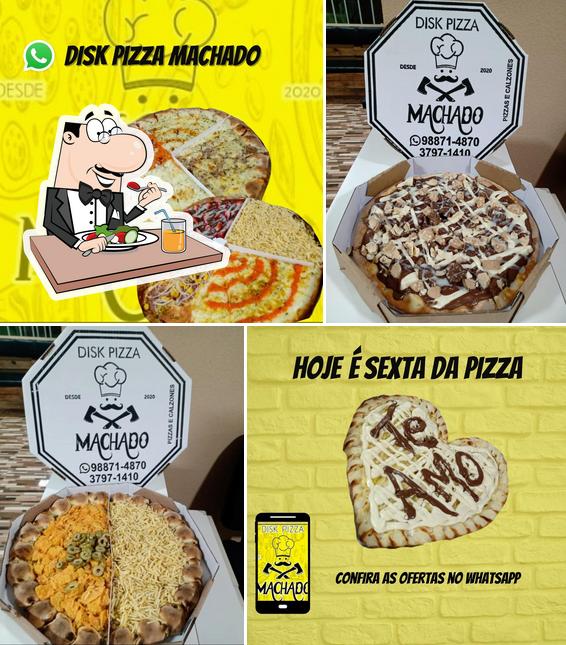 Comida em Disk Pizza Machado