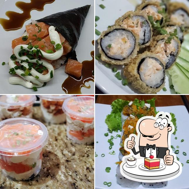 Sushi Mim Temakeria Manaus AM serve uma variedade de sobremesas