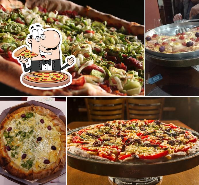 Escolha pizza no Pizzaria Veraci