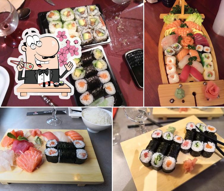 Les sushi sont offerts par Sakura Sushi