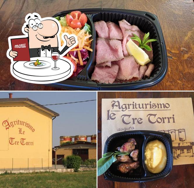 Guarda la foto che raffigura la cibo e esterno di Agriturismo Le Tre Torri