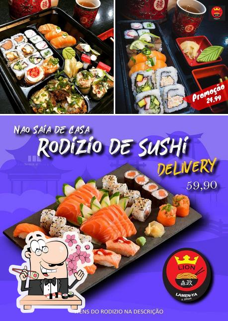 Experimente diversas opções de sushi