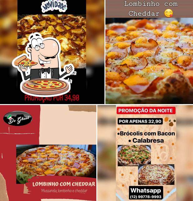 Peça diversos variedades de pizza