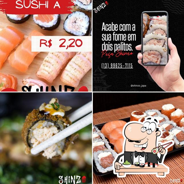 Prove diferentes opções de sushi