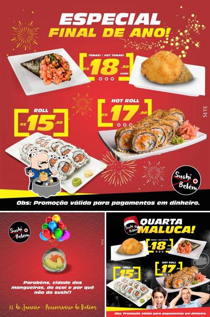 Platos en Sushi Belém