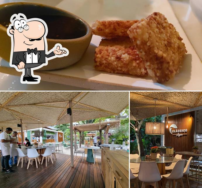 Esta é a imagem apresentando interior e comida a Clássico Lagoa