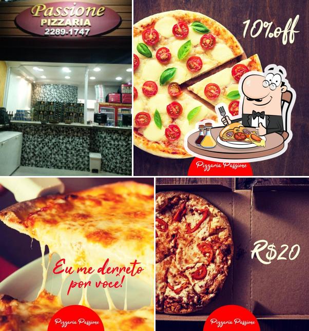 Escolha pizza no Pizzaria e Esfiharia Passione