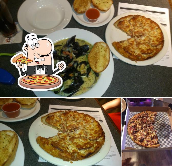 Pick pizza at Franco's Sports Bar and Grill