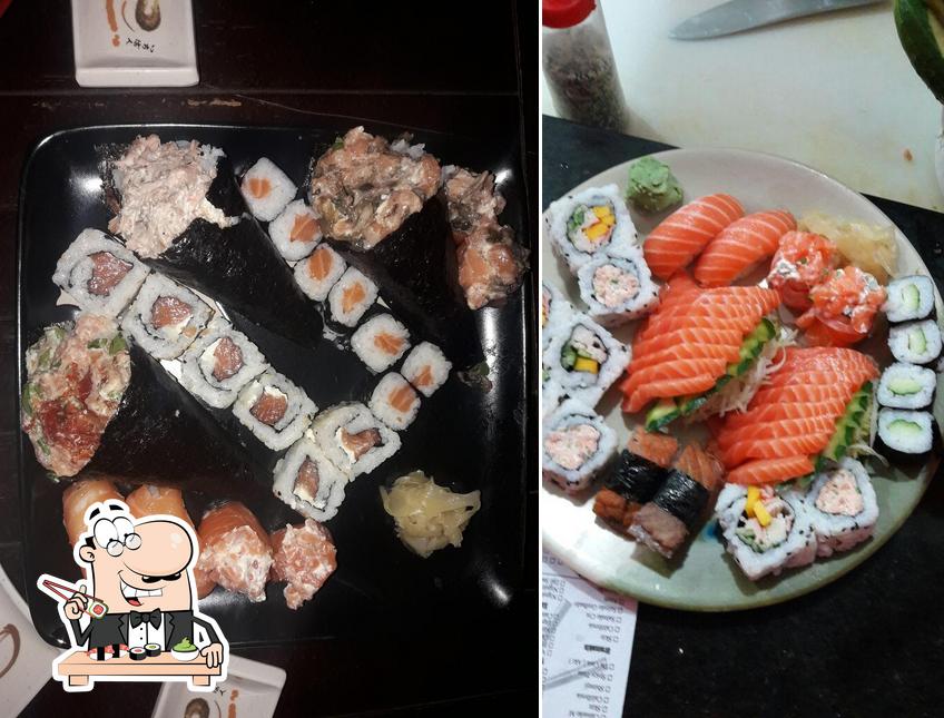 Peça diferentes opções de sushi