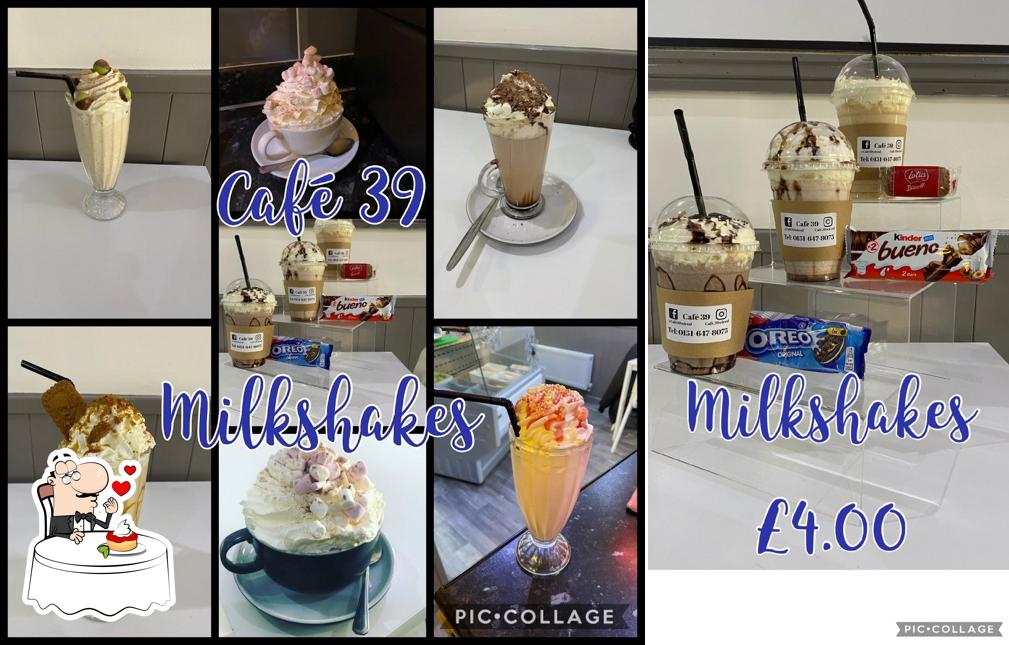 Cafe 39 Wirral serves a range of sweet dishes