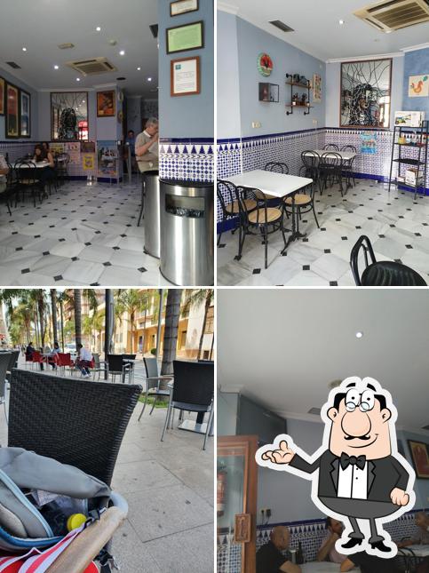 Посмотрите на внутренний интерьер "Cafetería la Caramba"