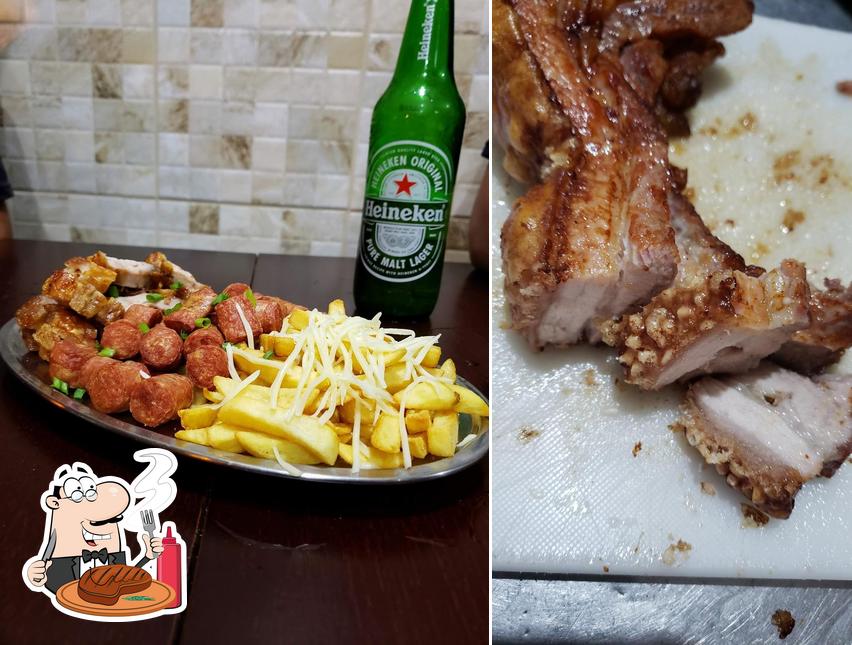 Peça refeições de carne no Bar do Jorge