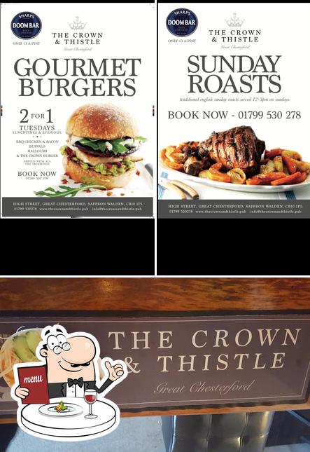 Comida en The Crown & Thistle