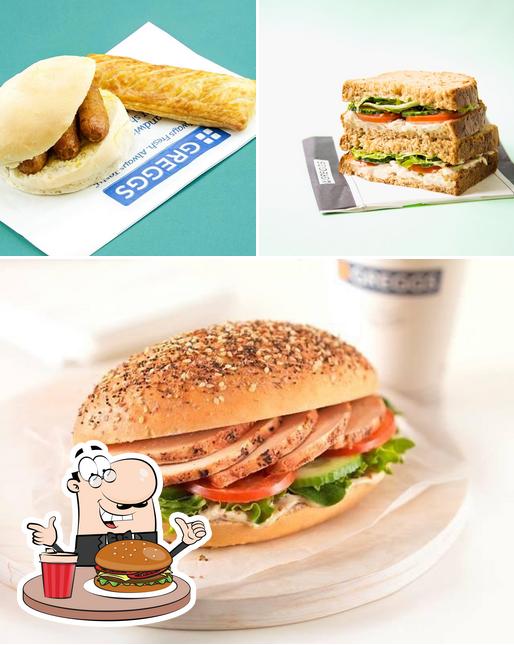 Order a burger at Greggs