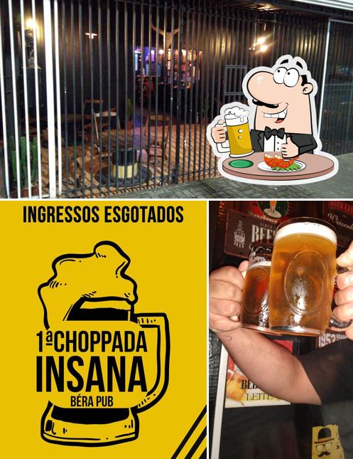 Béra Pub offerece uma opção de cervejas