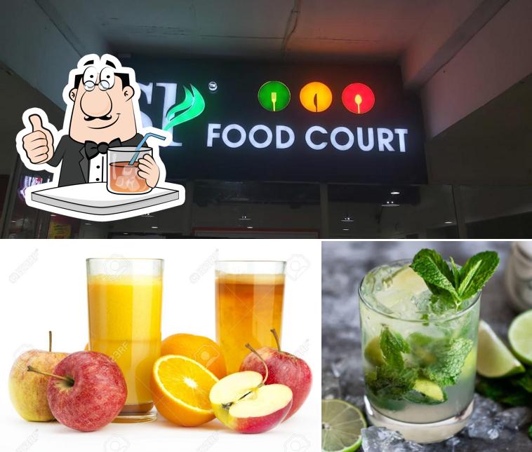 Take a look at the image displaying drink and exterior at SP FOOD COURT