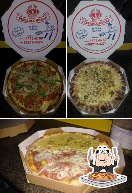 Peça diversos estilos de pizza