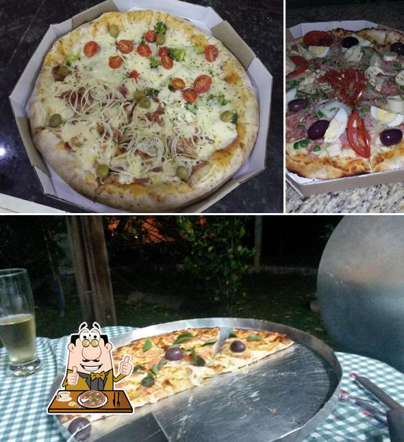 Escolha pizza no D'Gusta Pizza