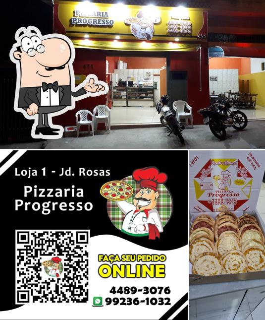 O interior do Pizzaria Progresso