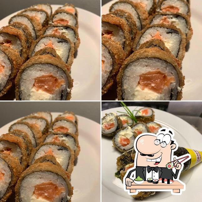 Escolha diferentes opções de sushi