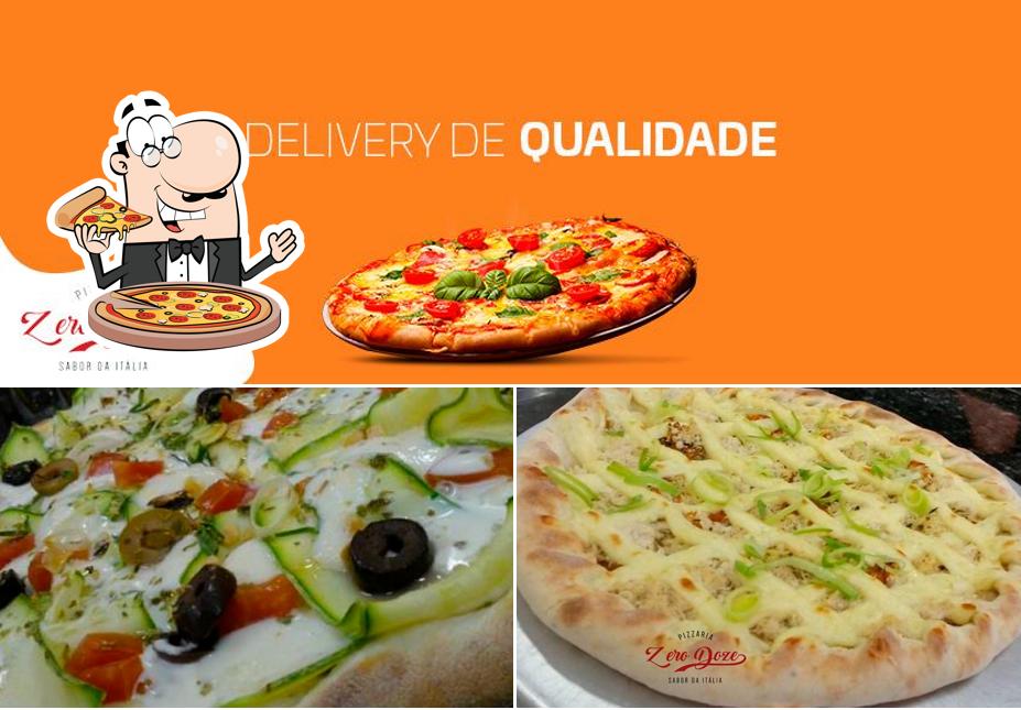 Peça diferentes variedades de pizza