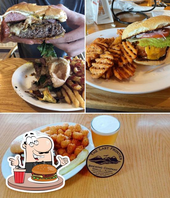 Get a burger at Last Frontier Brewing Co