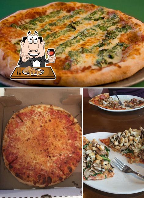 Get pizza at Potomac Pizza