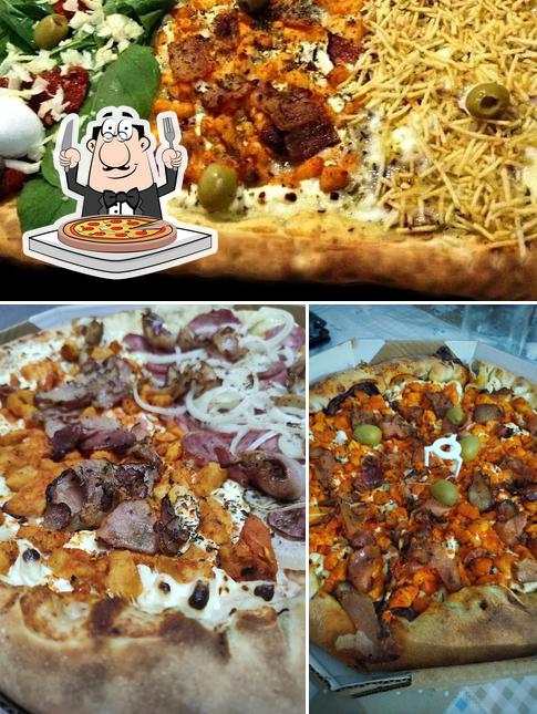 Consiga pizza no Bueno's Pizza quadrada