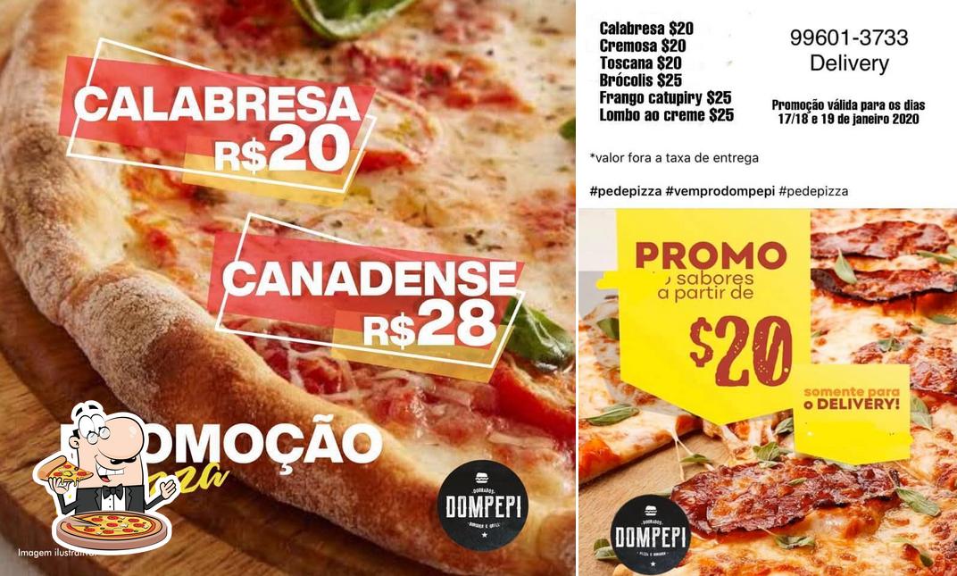 Experimente pizza no Dom Pepi Hamburgueria e Petiscaria