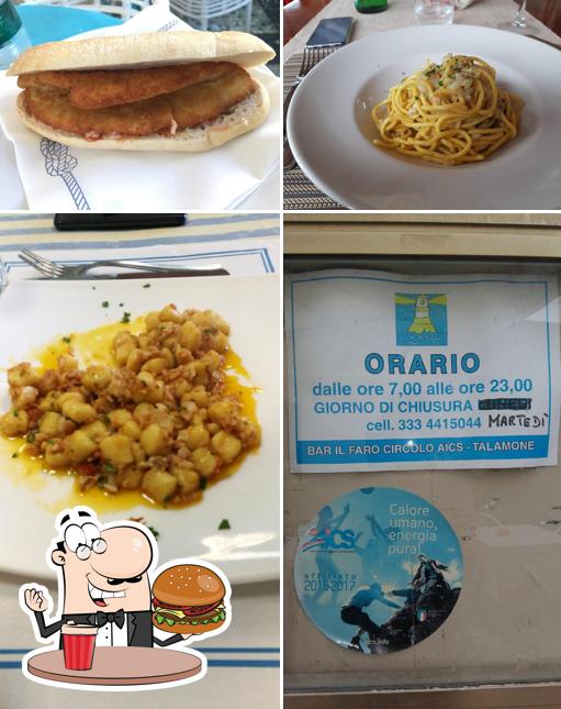 Prova un hamburger a Osteria-Pizzeria Il Faro