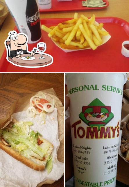 Еда в "Tommy's Red Hots"