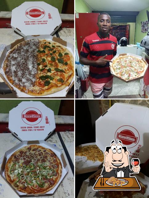 Escolha diferentes variedades de pizza