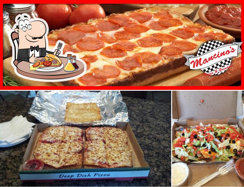 Try out pizza at Mancino's Pizza & Grinders