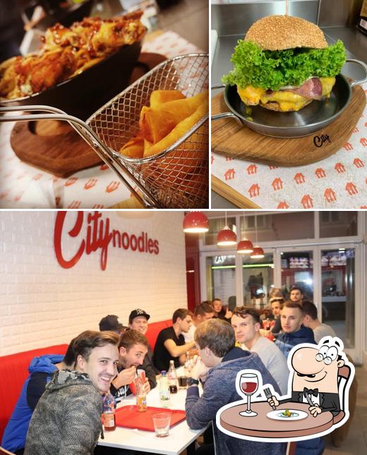 City Nooldes & Burger is distinguished by food and interior