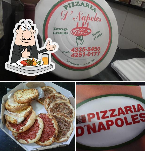 A ilustração do Pizzaria d'napoles’s comida e bebida