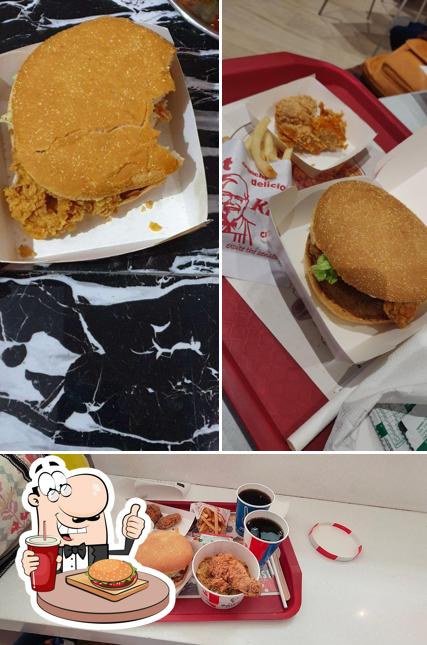 Order a burger at KFC