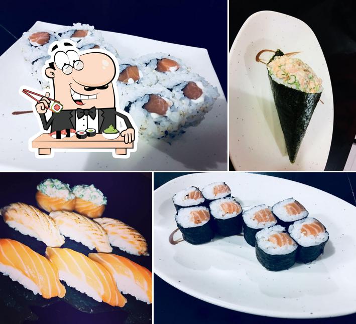 Rolos de sushi são disponibilizados no Comida Oriental Delivery