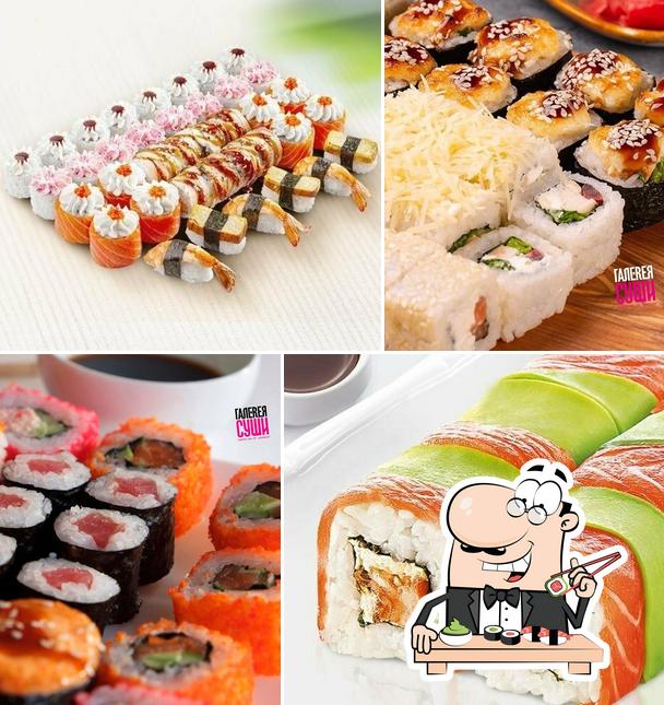 Prueba uno de sus distintos tipos de sushi