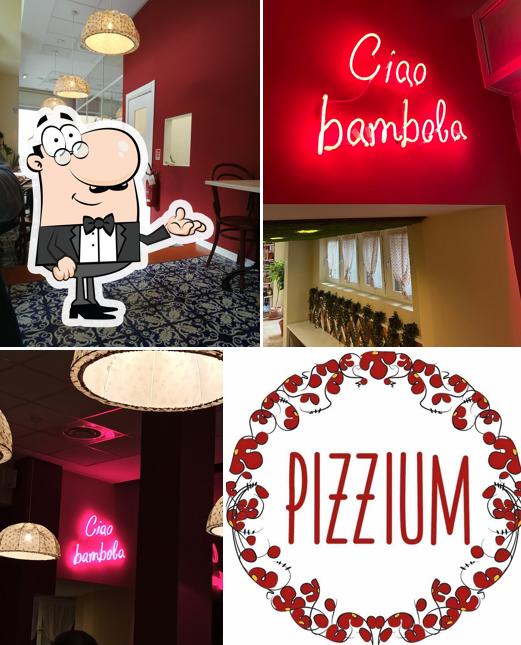 Gli interni di Pizzium - Brescia