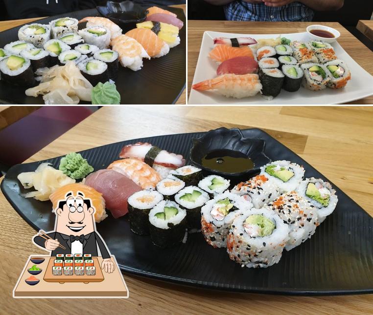 Wählt verschiedene Sushi-Optionen