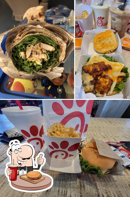 Order a burger at Chick-fil-A